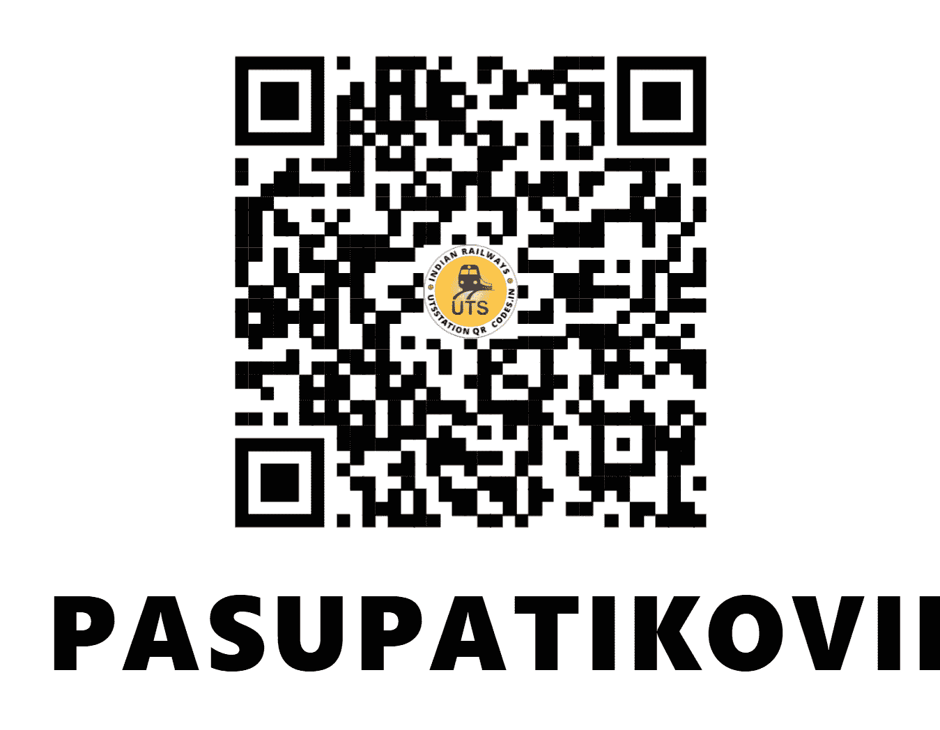 UTS QR Code for PASUPATIKOVIL - PVL - SR (TAMIL NADU)